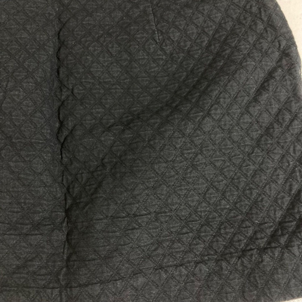 Mango Casual Mini Skirt Womens 2 Black Quilted Faux Leather Trim Pockets - Picture 7 of 12
